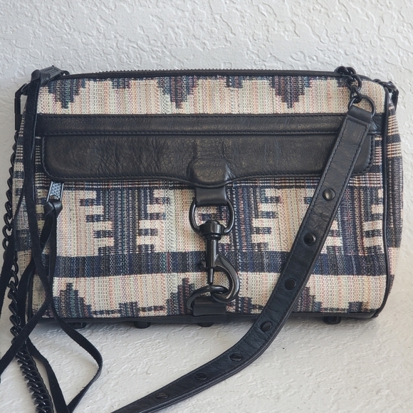 Rebecca Minkoff MAC Southwestern Woven Tweed Aztec Western Boho Bag - Picture 13 of 15
